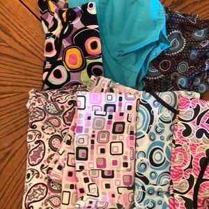 Set of 7 scrub tops